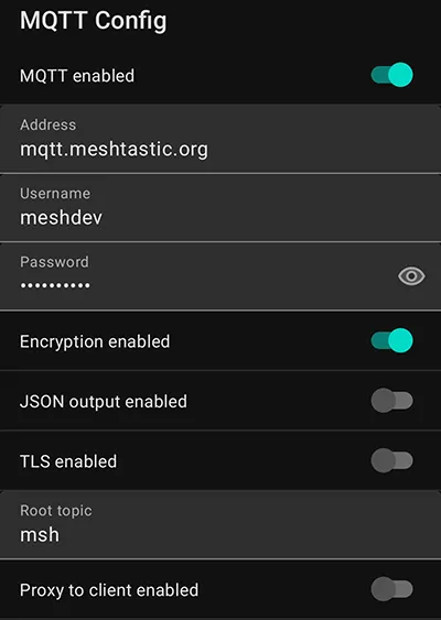 MQTT Settings