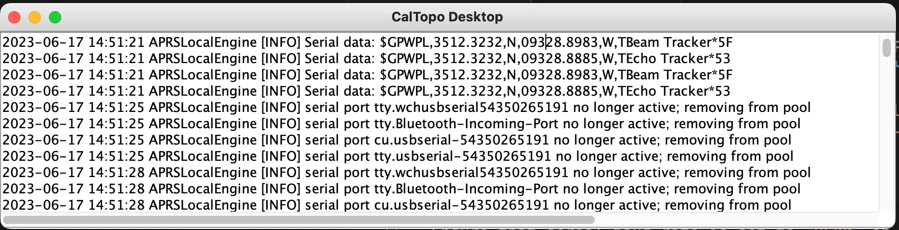 CalTopo Logs